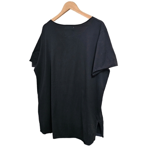 Profound Aesthetic Womens Black One Pocket Scoop Neck Tee Size XL Rolled Edge - Picture 4 of 10